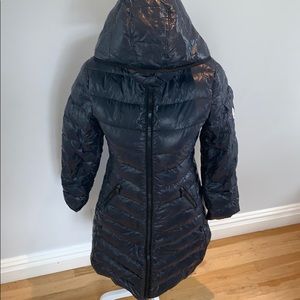 ❄️winter❄️Navy Moncler Moka Knee Length Coat